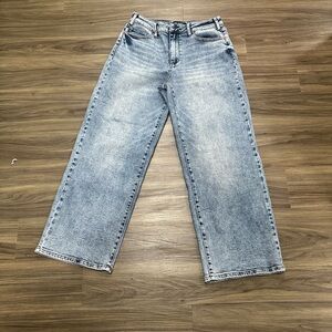 Acid Wash Light Blue Judy Blue Wide Leg Blue Jeans Size 28 baggy
